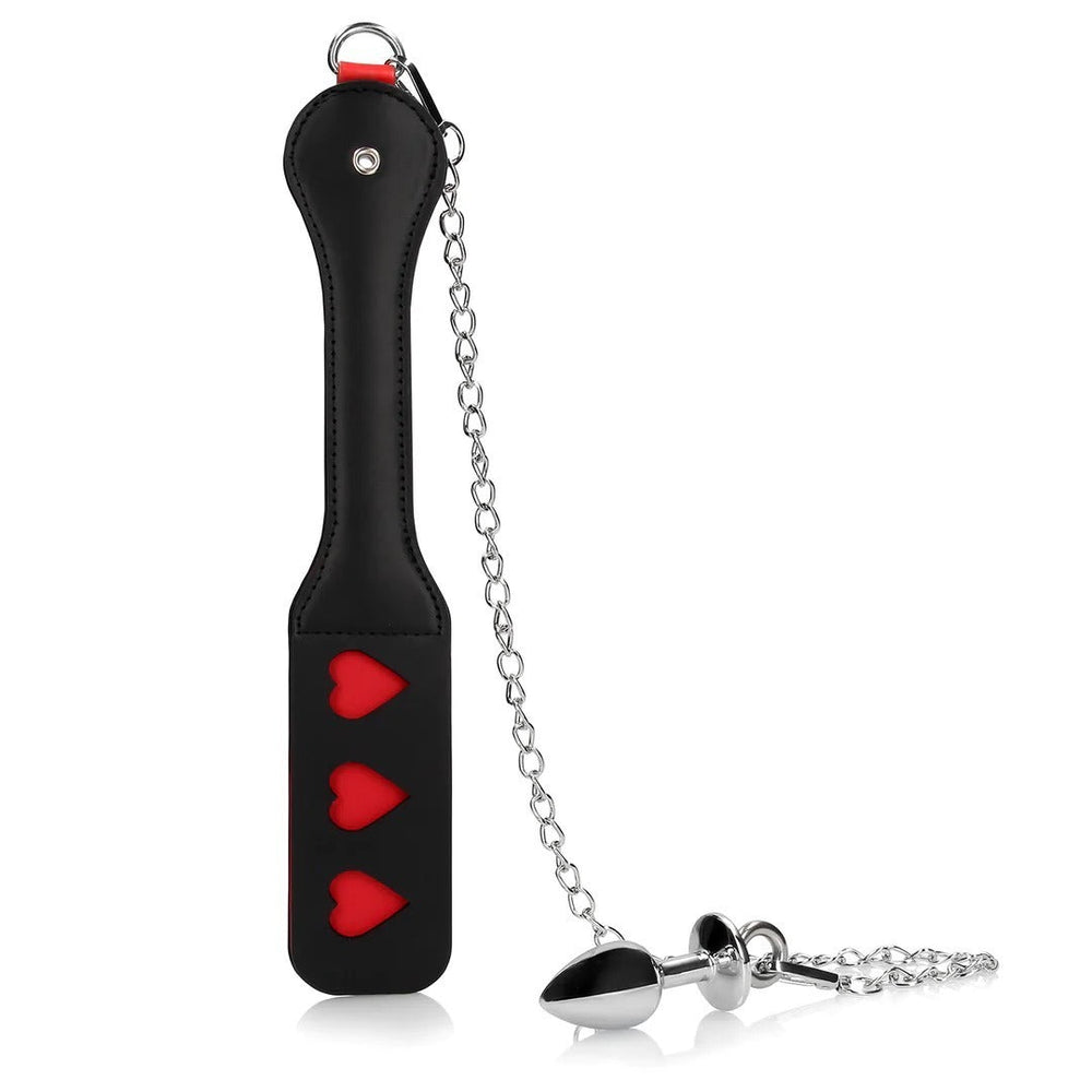 Hartjes Paddle met Metalen Buttplug - foto 2