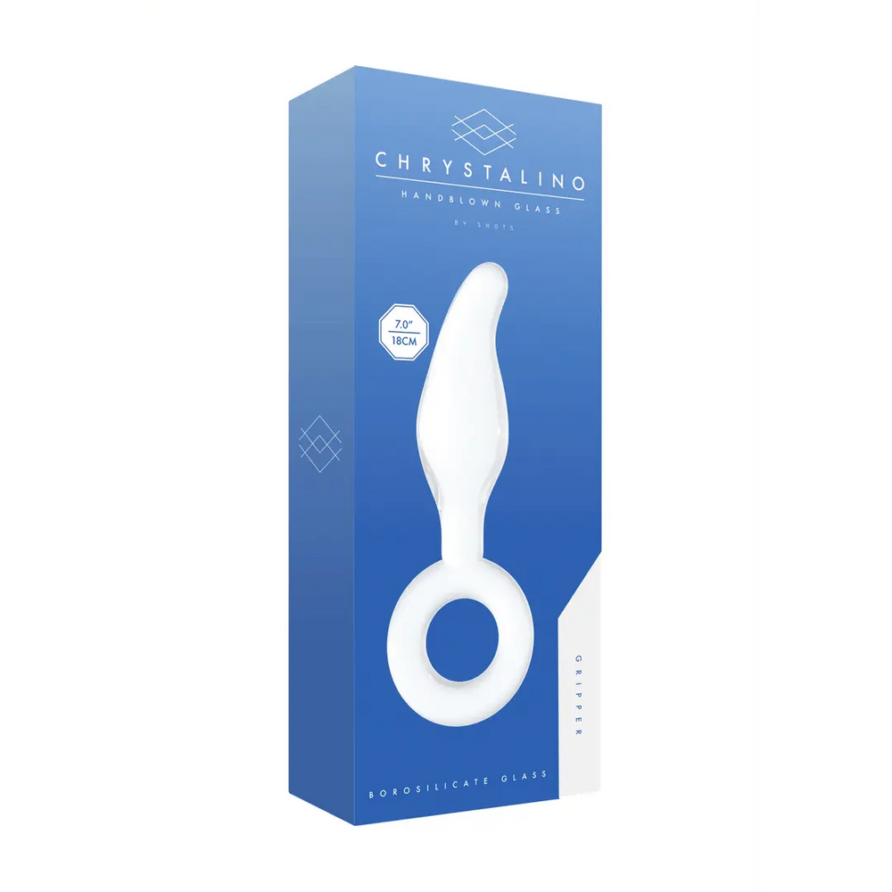 Gripper - Glas Buttplug met Ring - foto 5