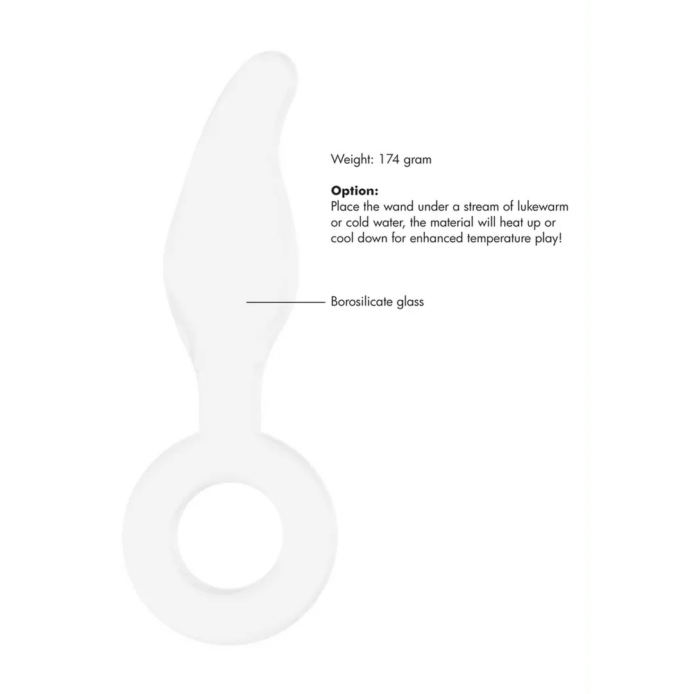 Gripper - Glas Buttplug met Ring - foto 9