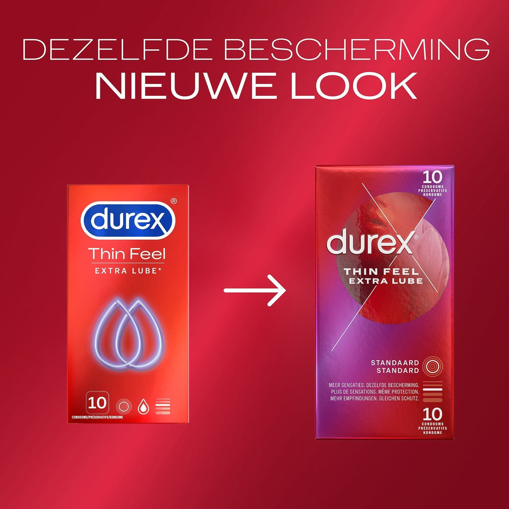 Durex Thin Feel Extra Lube - Condooms - 10 stuks - foto 4