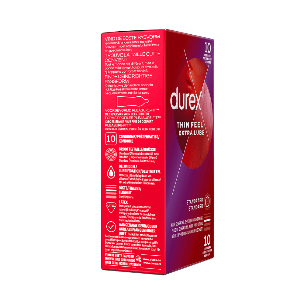 Durex Thin Feel Extra Lube - Condooms - 10 stuks - foto 3