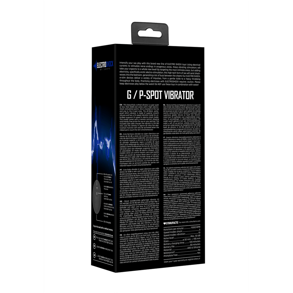 E-Stimulation G/P-Spot Vibrator - Met Afstandsbediening - foto 7