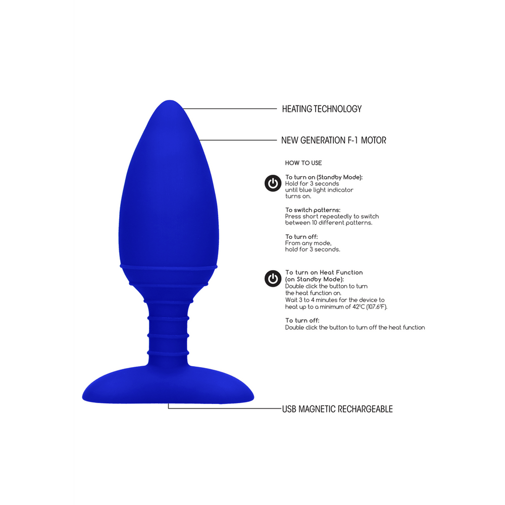 Glow - Verwarmende Anale Butt Plug - foto 3
