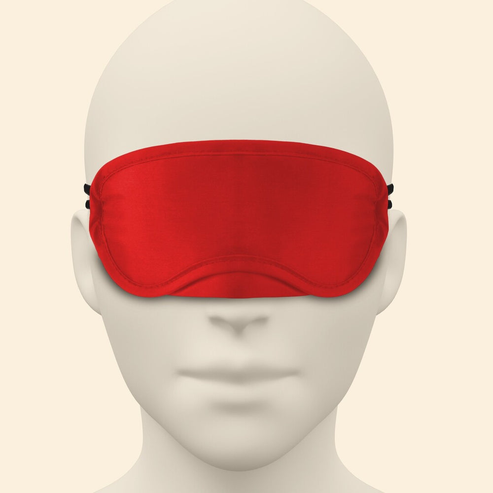 Satin Oogmaskers - Twin Pack - Zwart/Rood