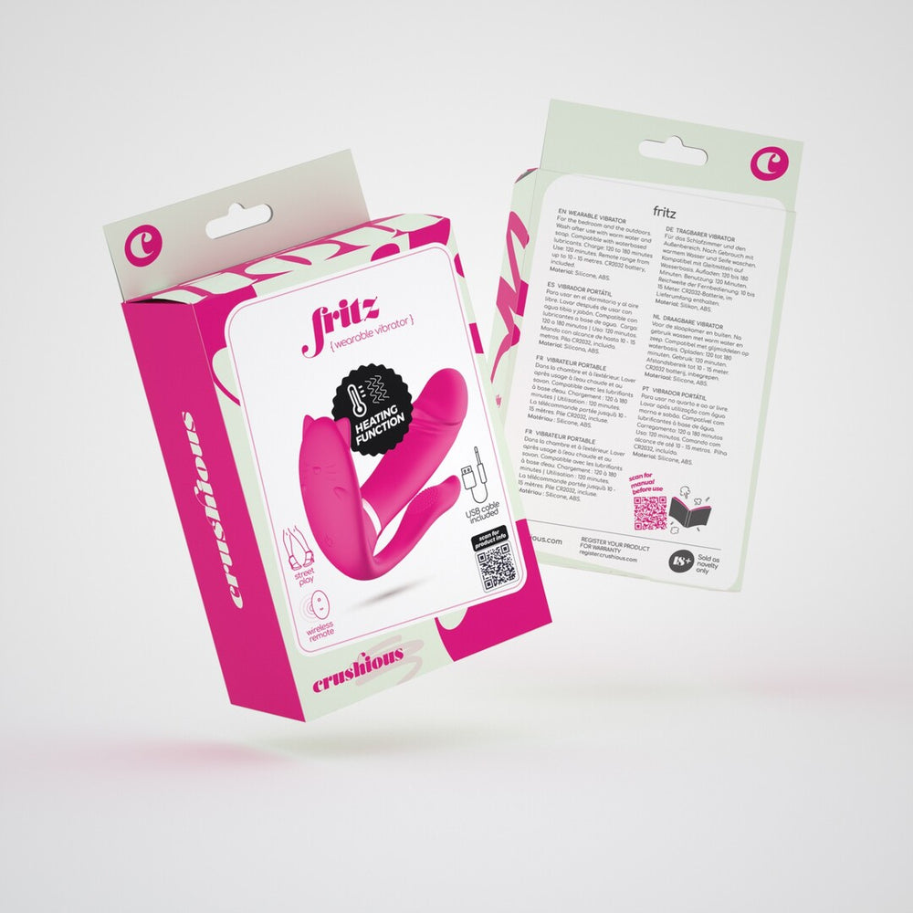 Fritz - Verwarmbare Draagbare Vibrator met Afstandsbediening