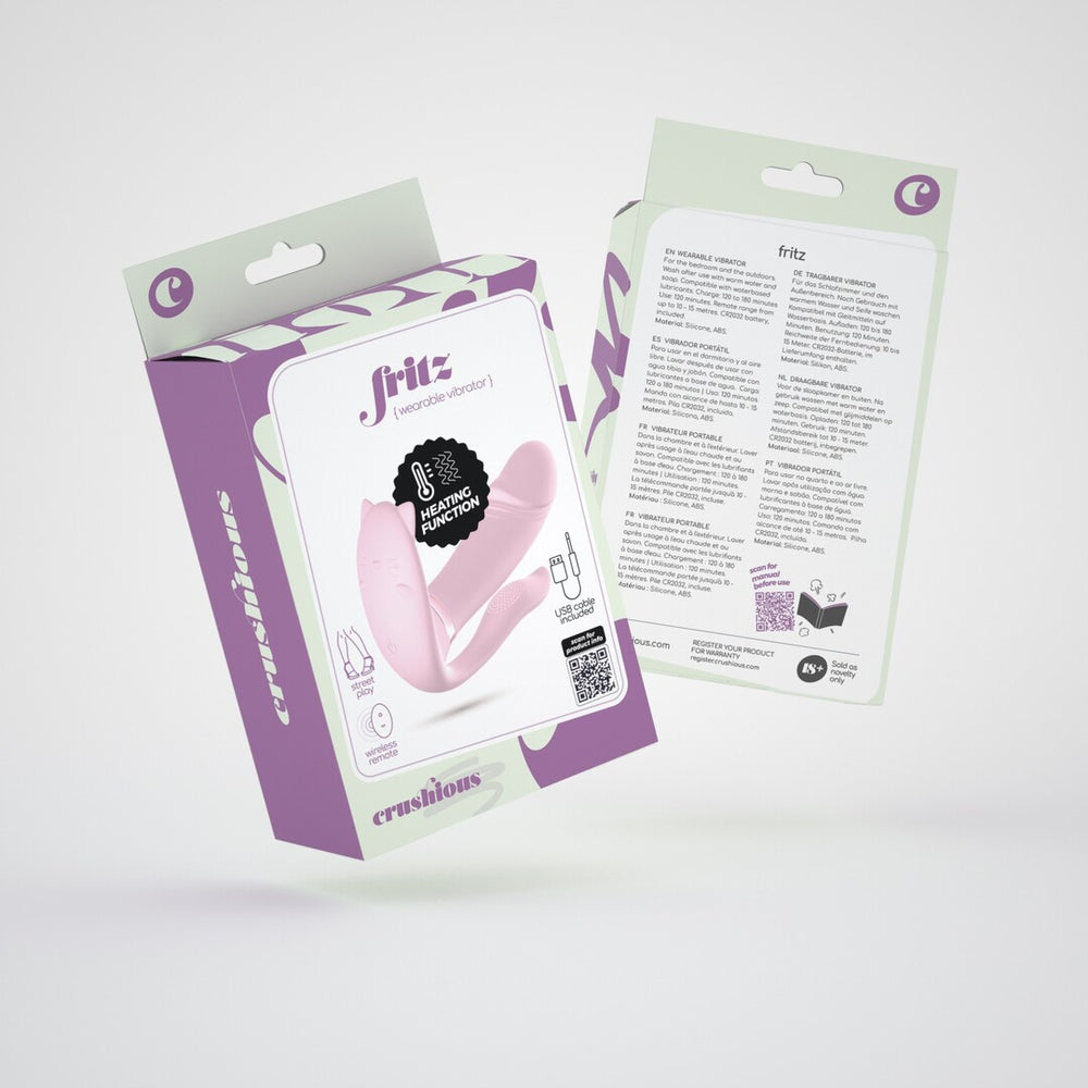 Fritz - Verwarmbare Draagbare Vibrator met Afstandsbediening