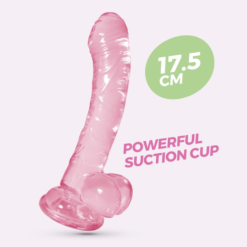Hudini - Jelly Flexibele Anale Dildo - 6,9/ 17,5 cm - Doorzichtig