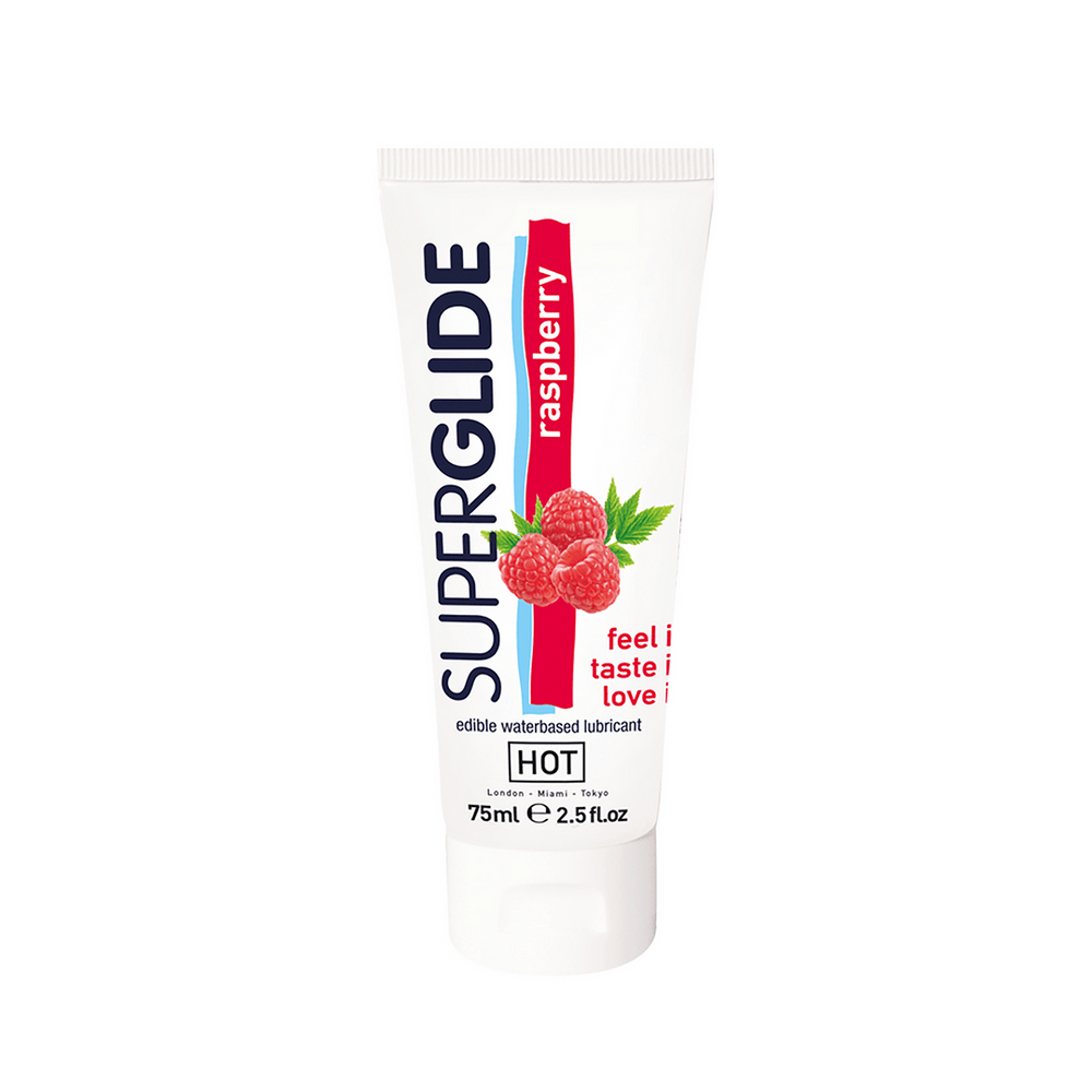 eetbare glijmiddel met smaak - frambozen - 3 fl oz / 75 ml