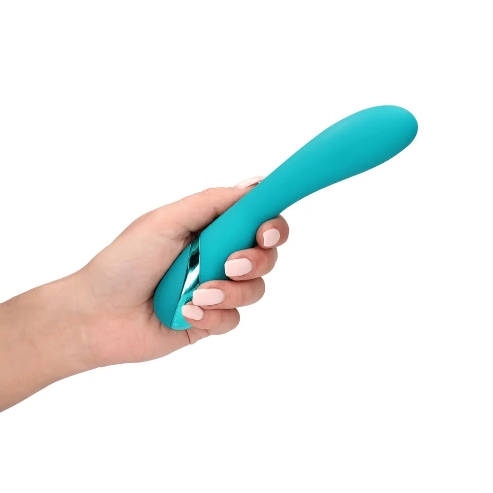Smooth Silicone G-Spot Vibrator - Teal Blue - foto 2