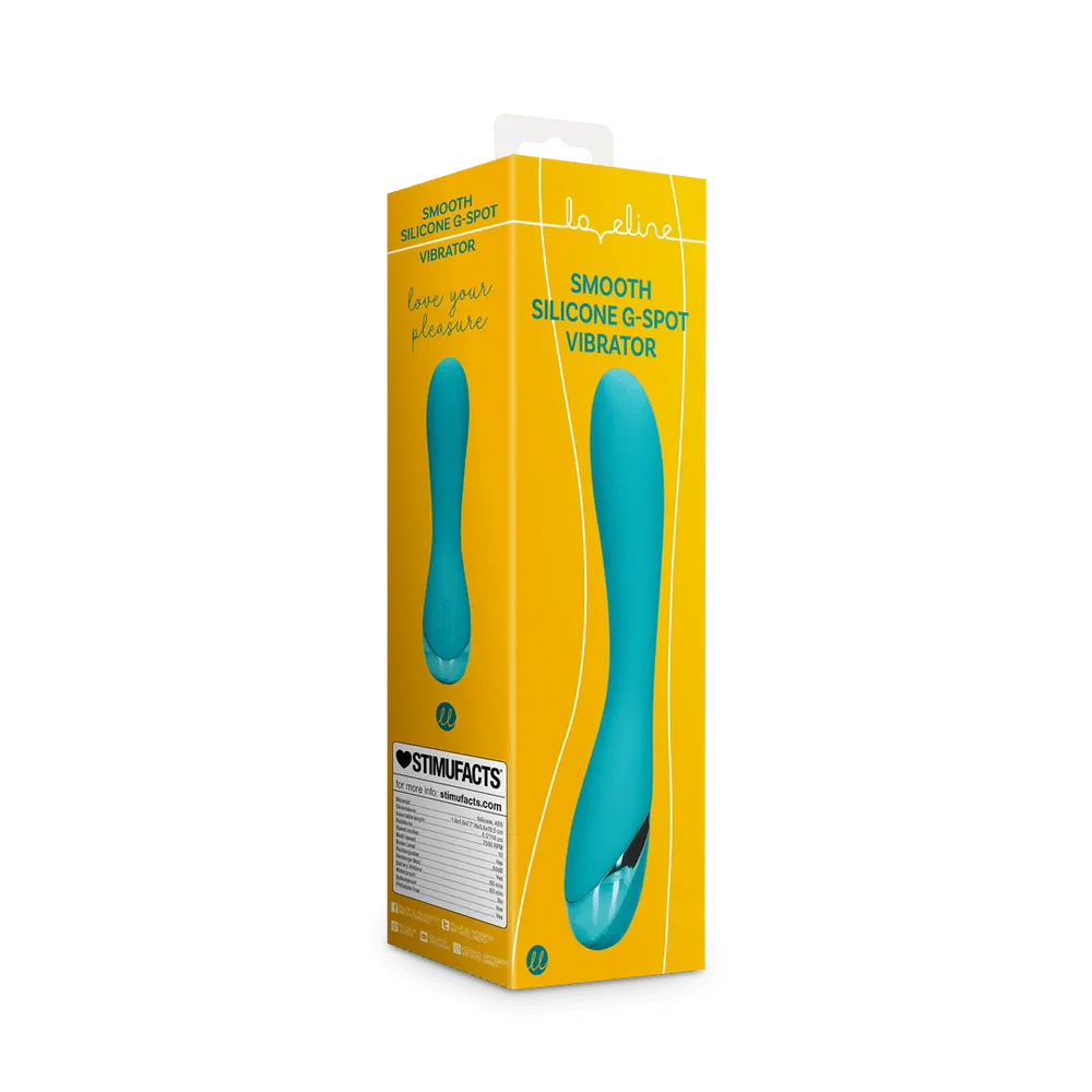 Smooth Silicone G-Spot Vibrator - Teal Blue - foto 3