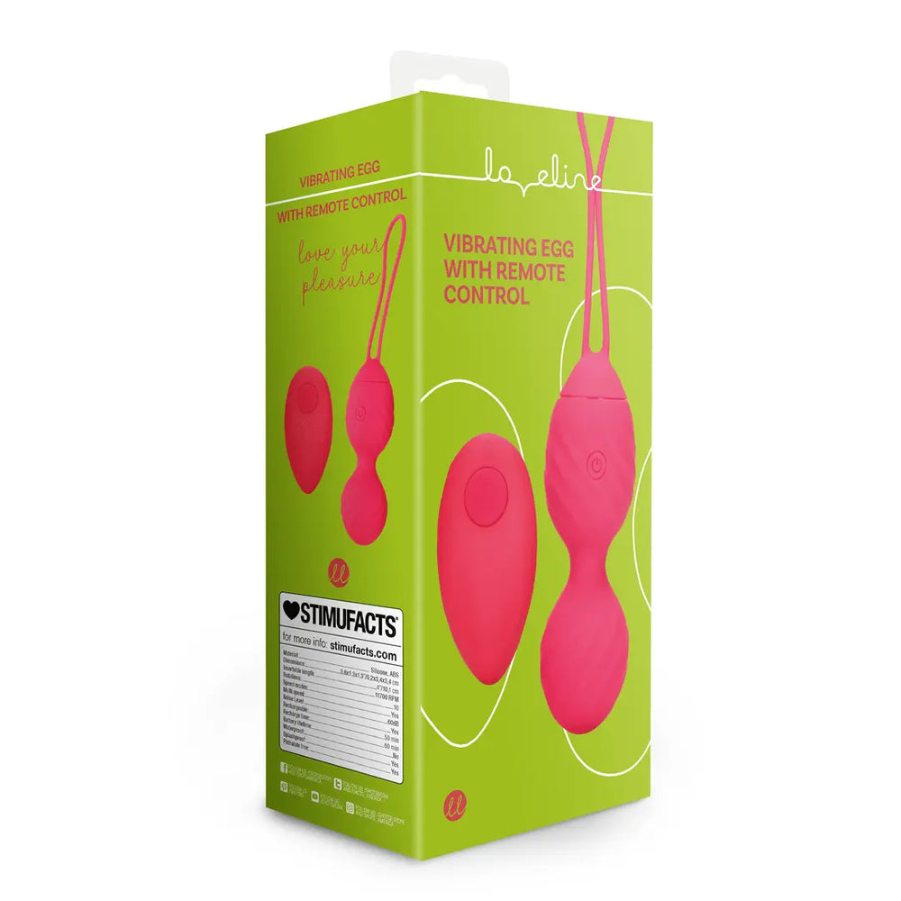 Vibrating Egg with Remote Control - Strawberry Red - foto 3