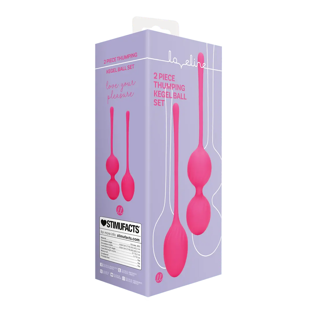 2 Piece Thumping Kegel Ball Set - Wild Strawberry - foto 3