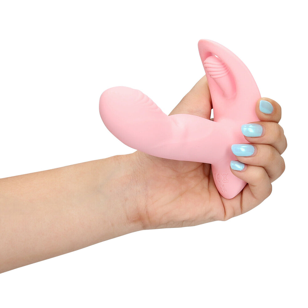 Draagbare Vinger Beweging Vibrator met Afstandsbediening - Cherry Chiffon