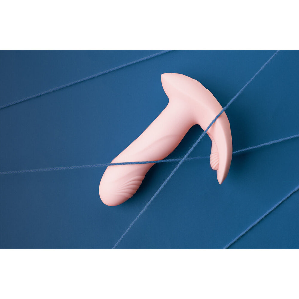 Draagbare Vinger Beweging Vibrator met Afstandsbediening - Cherry Chiffon