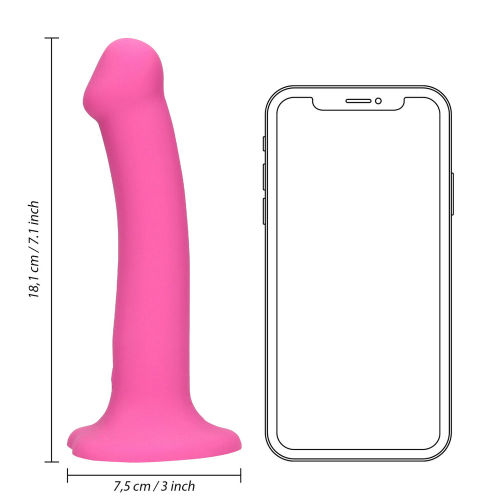 Non-Phallic Vibrerende Dildo - Medium - Krachtig Roze