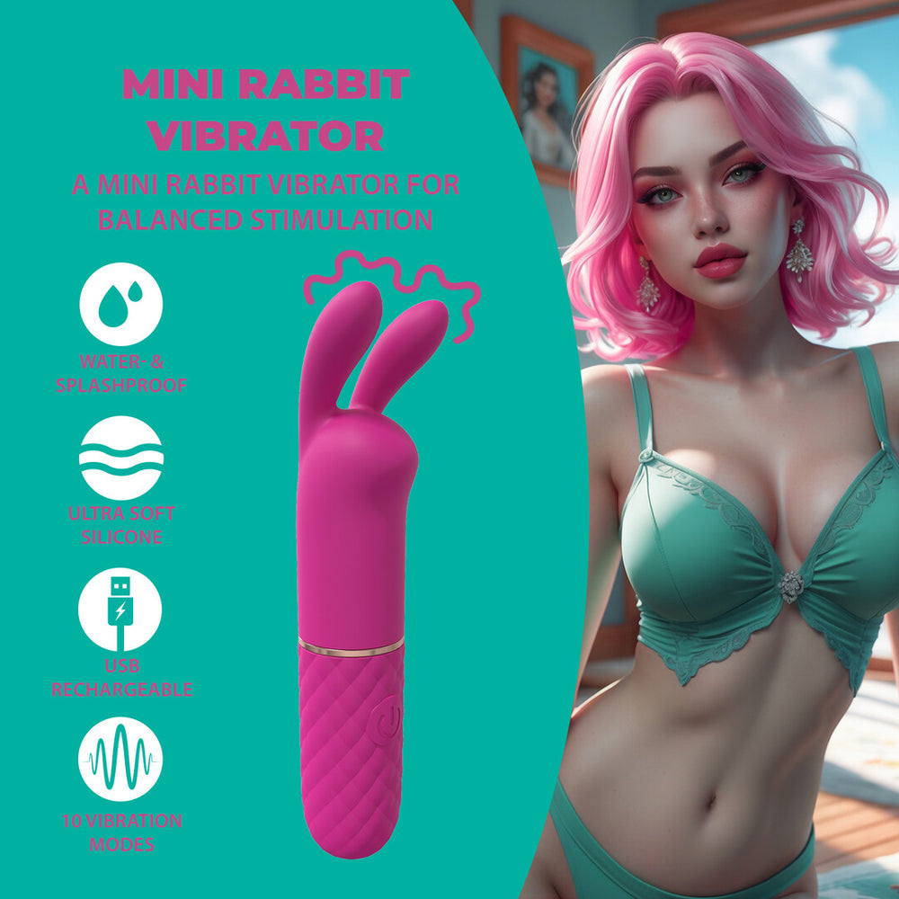 Mini Konijn Vibrator - Roze
