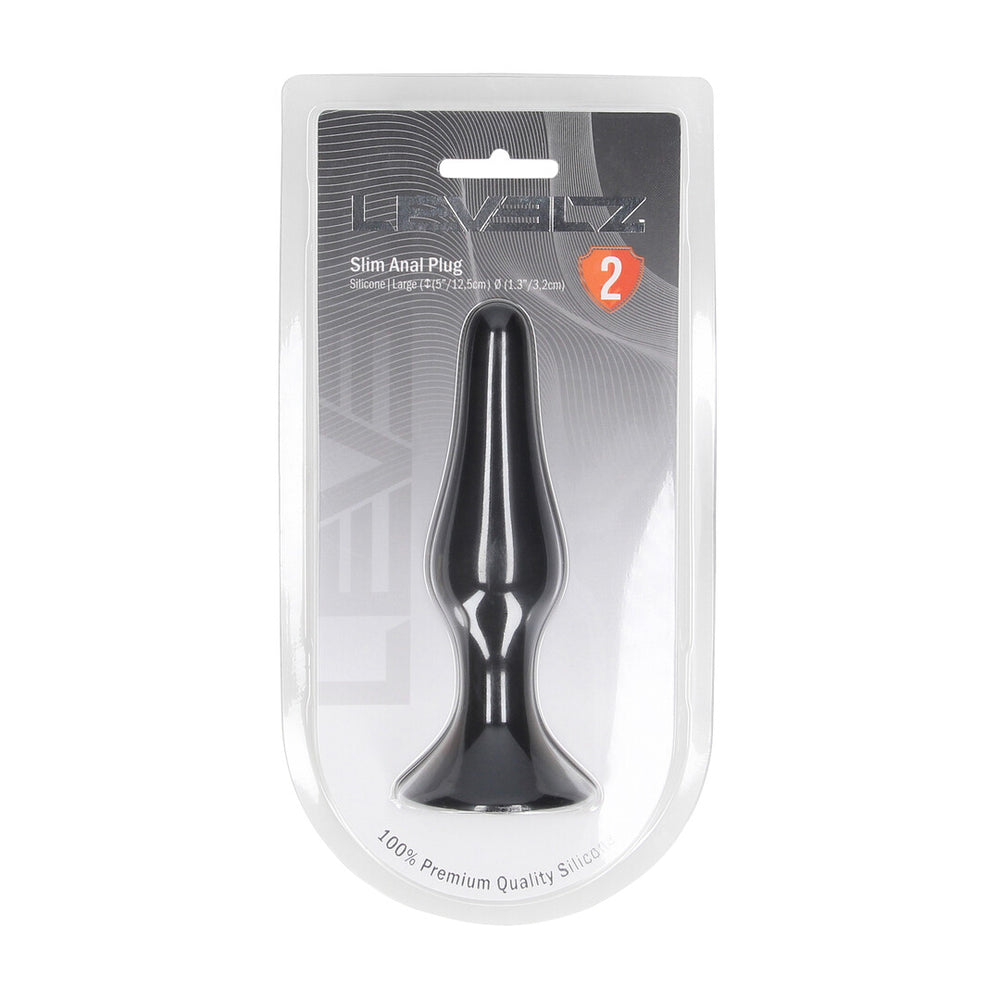 Slanke Siliconen Anale Plug - Zwart