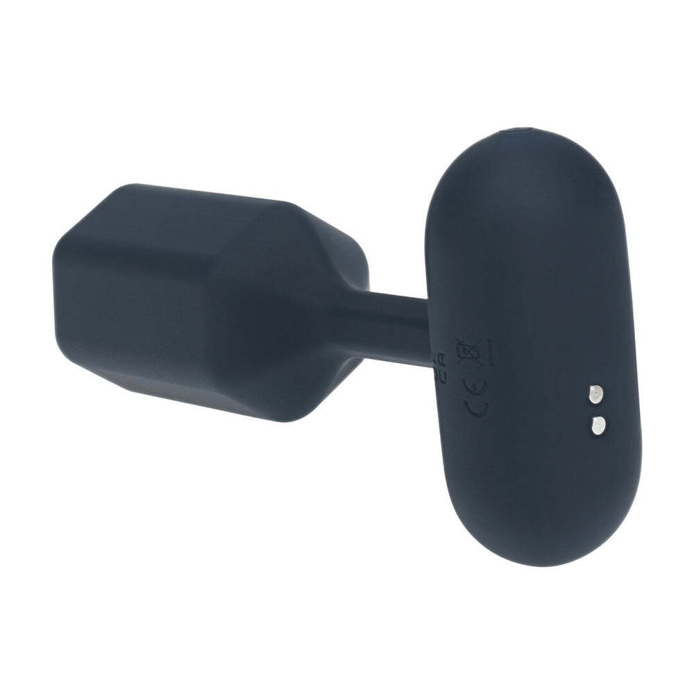 Hexagonale Vibrerende Siliconen Anale Plug - Zwart