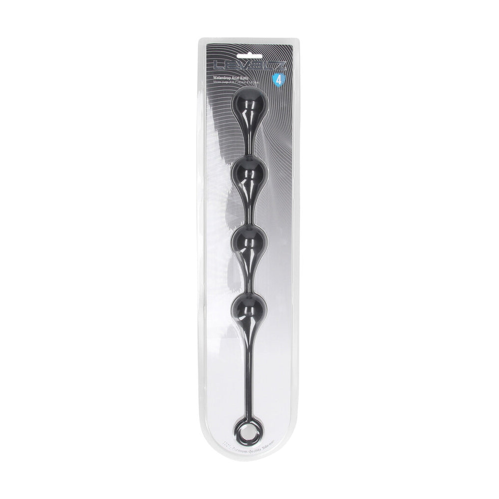 Waterdrop Siliconen Anale Ballen - L - 40mm - Zwart