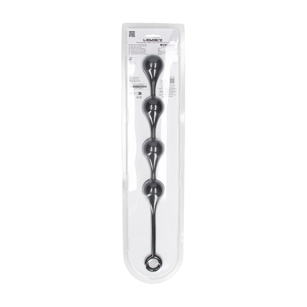 Waterdrop Siliconen Anale Ballen - L - 40mm - Zwart