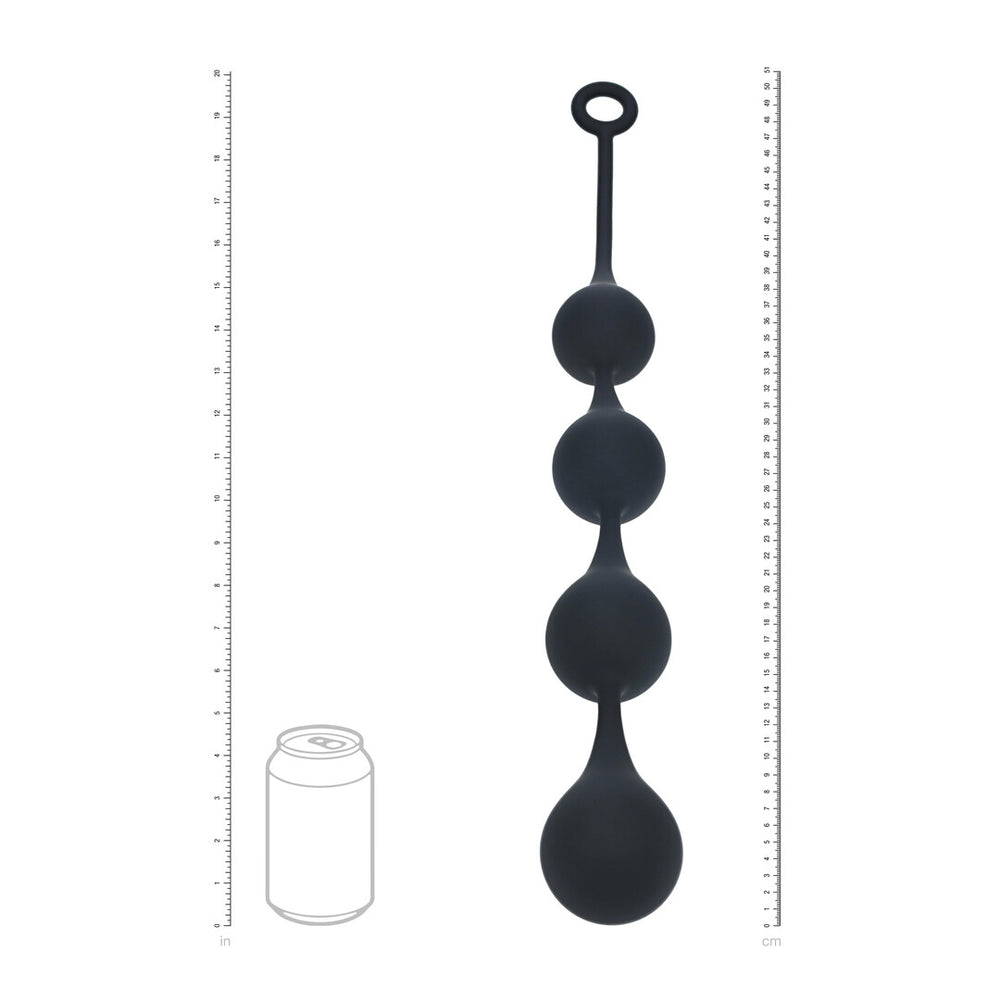 Siliconen Waterdruppel Anale Ballen - XL - 50mm - Zwart