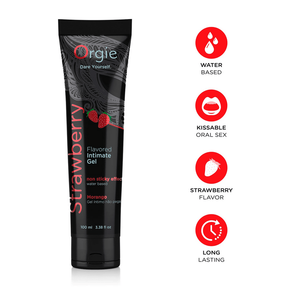 Lube Tube Strawberry - Waterbasis Glijmiddel - 100 ml - foto 2
