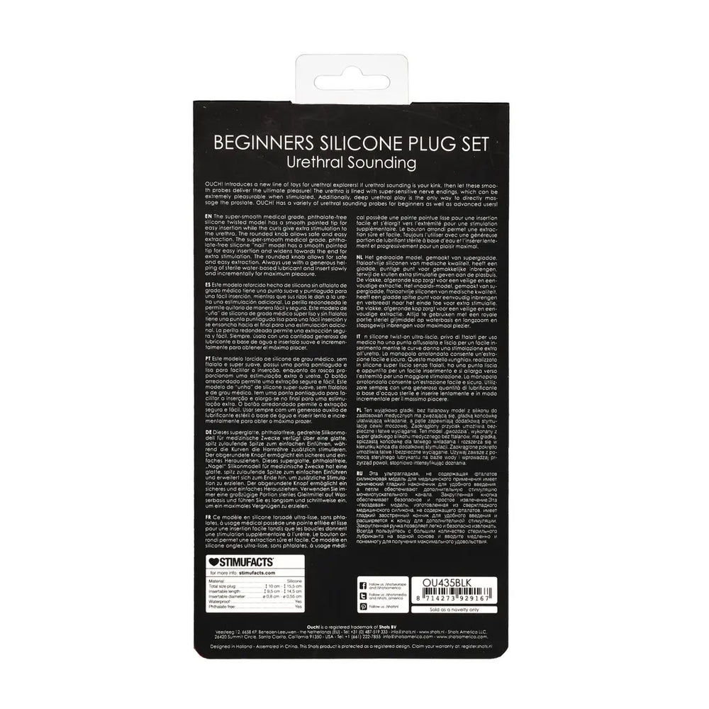 Urethrale Siliconen Beginners Plug Set - foto 4