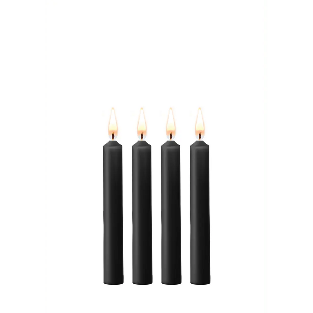 Teasing Wax Candles - 4 Pieces - Black