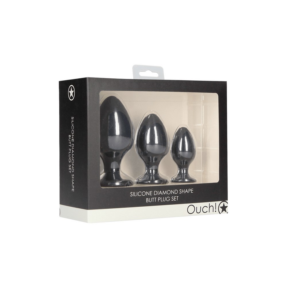 Ouch! - Diamond Shape Butt Plug Set - foto 3