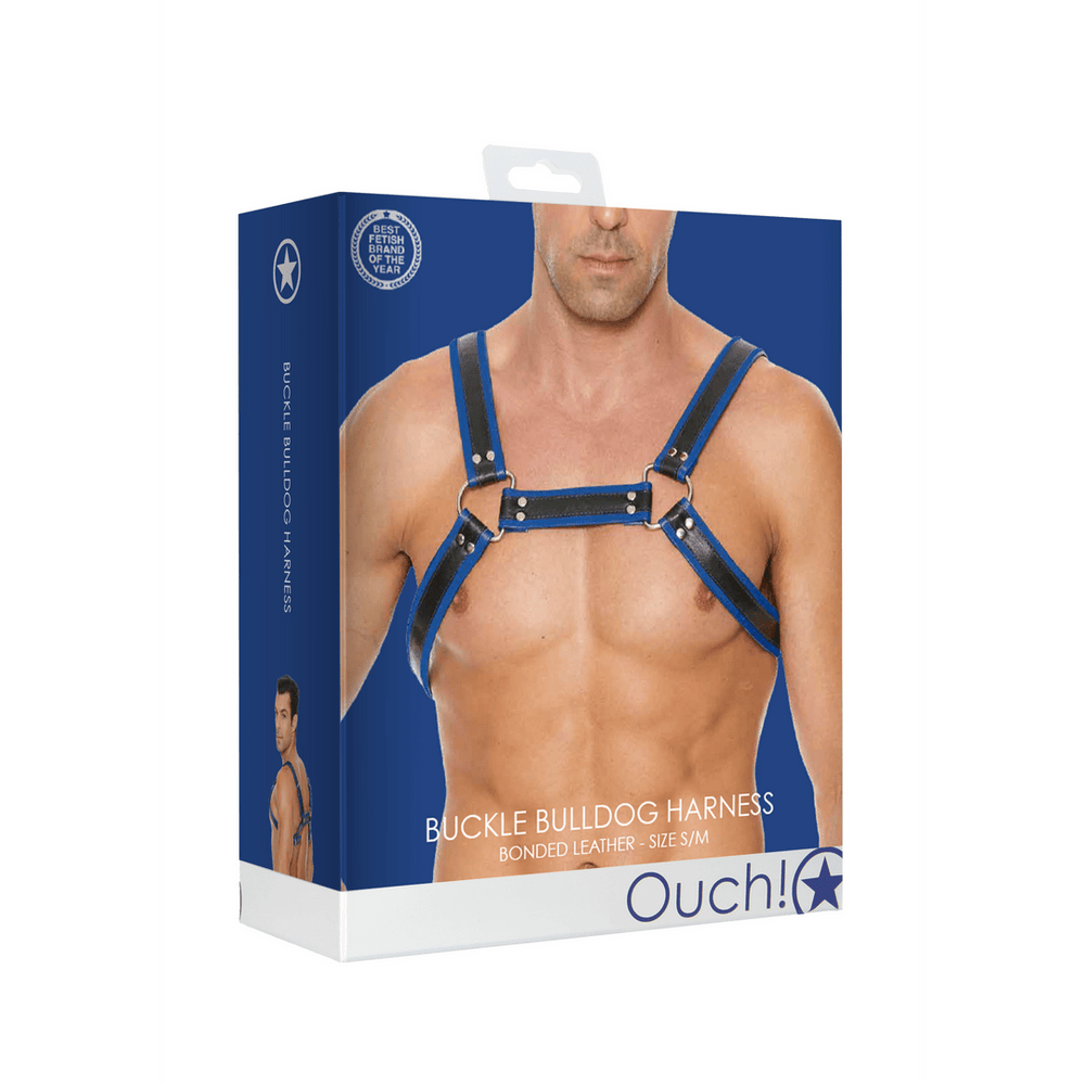 Ouch! - Leren Bulldog Harnas met Gespen - foto 15