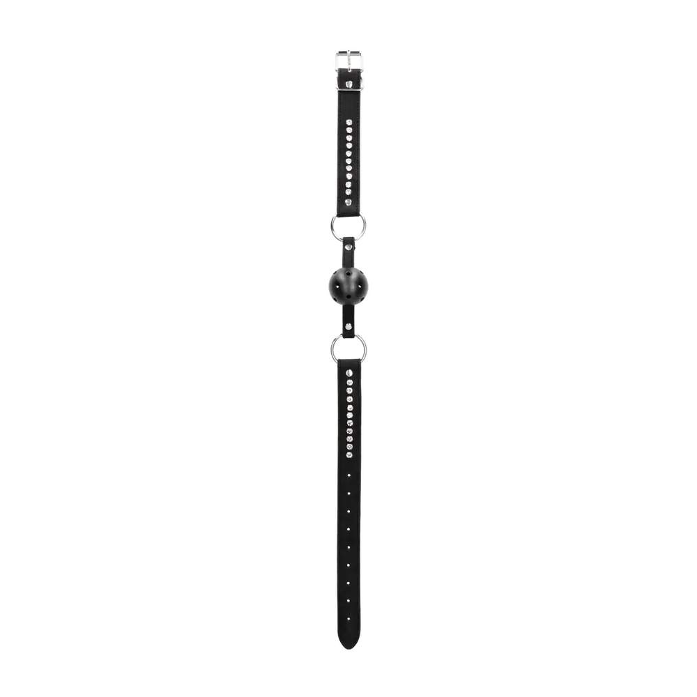 Breathable Ball Gag met Diamond Studded Straps - foto 3