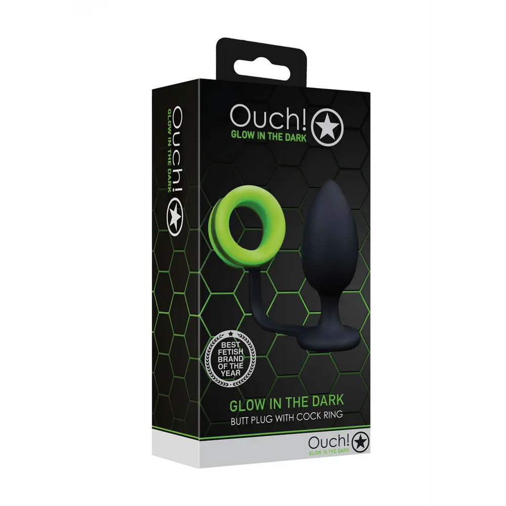 Butt Plug met Cockring - Glow in the Dark - foto 4