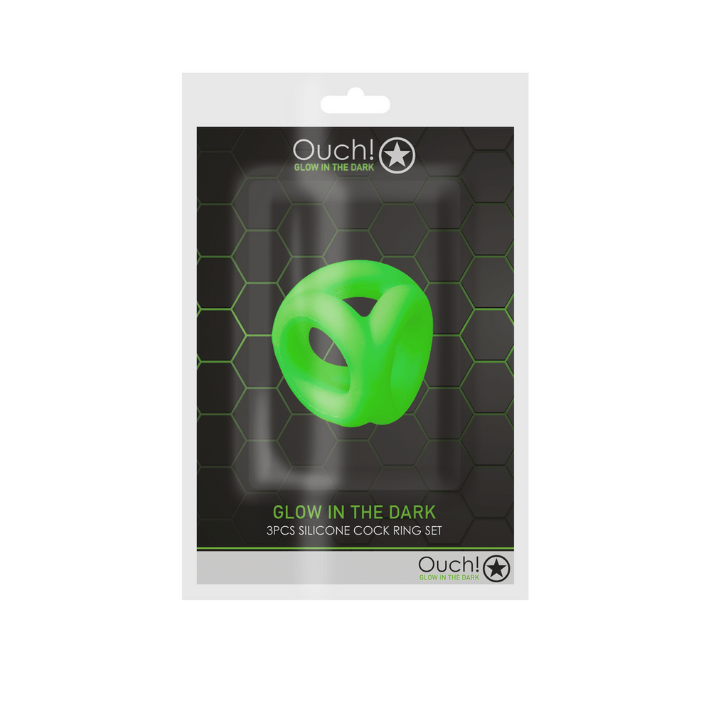 Cockring Ball Strap - Glow in the Dark - foto 3