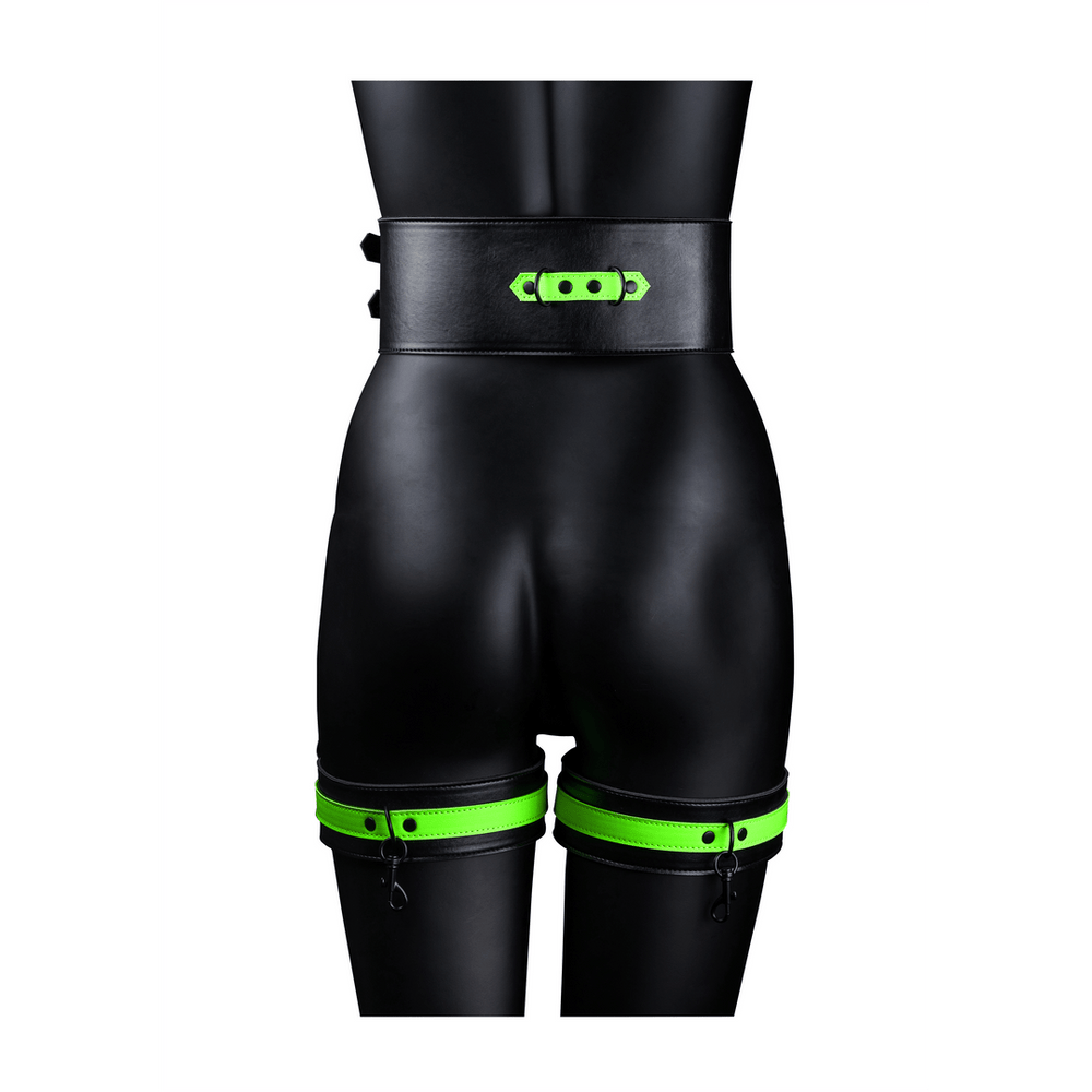 Dijbeenboeien met riem en handboeien - Glow in the Dark - foto 4