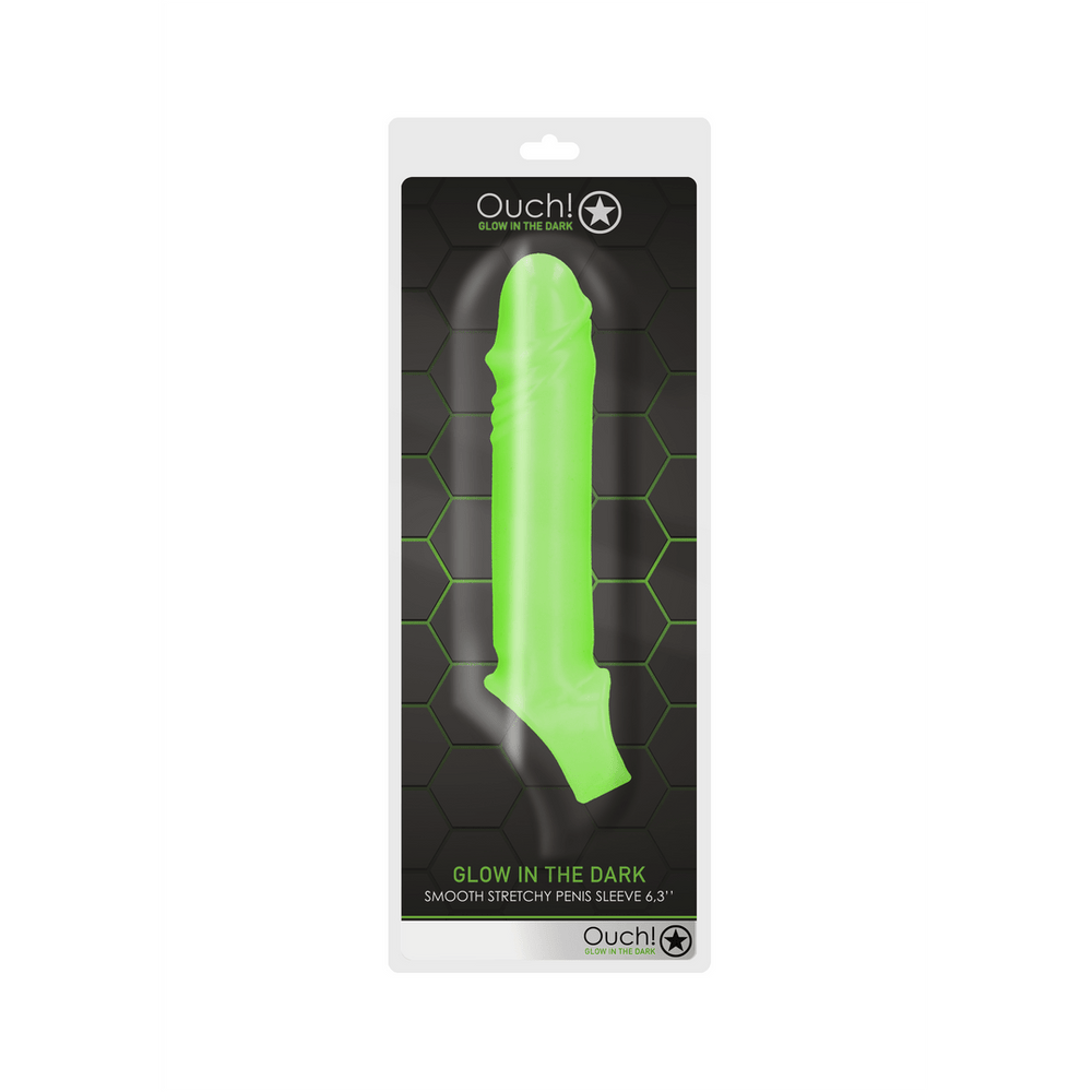 Smooth, Stretchable Penis Sheath - Glow in the Dark - foto 3