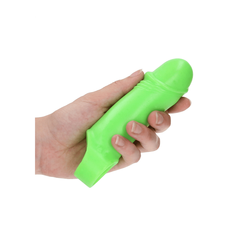 Smooth Thick Stretchy Penis Sheath - Glow in the Dark - foto 14