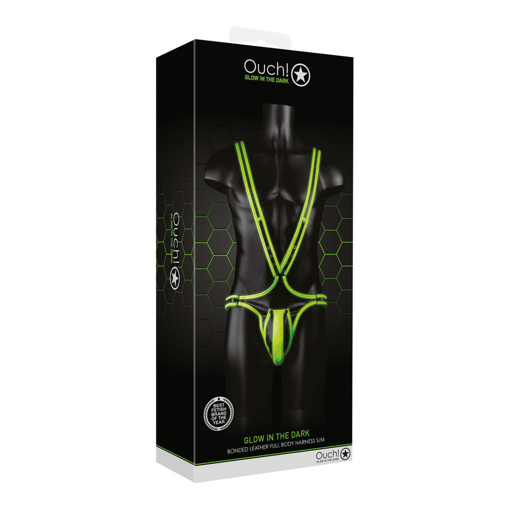 Body-Covering Harnas - Glow in the Dark - S/M - foto 18