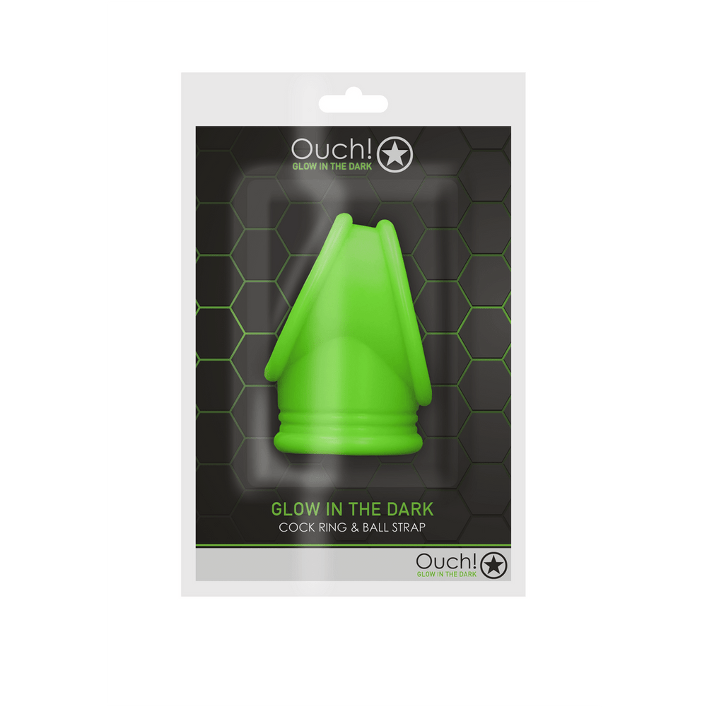 Cockring Ball Strap - Glow in the Dark - foto 7