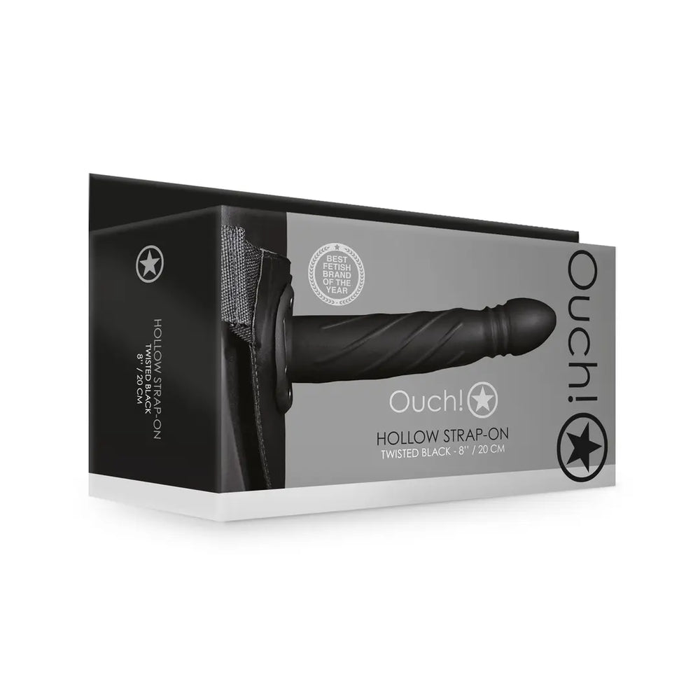 Twisted Hollow Strap-On - 20 cm - foto 8
