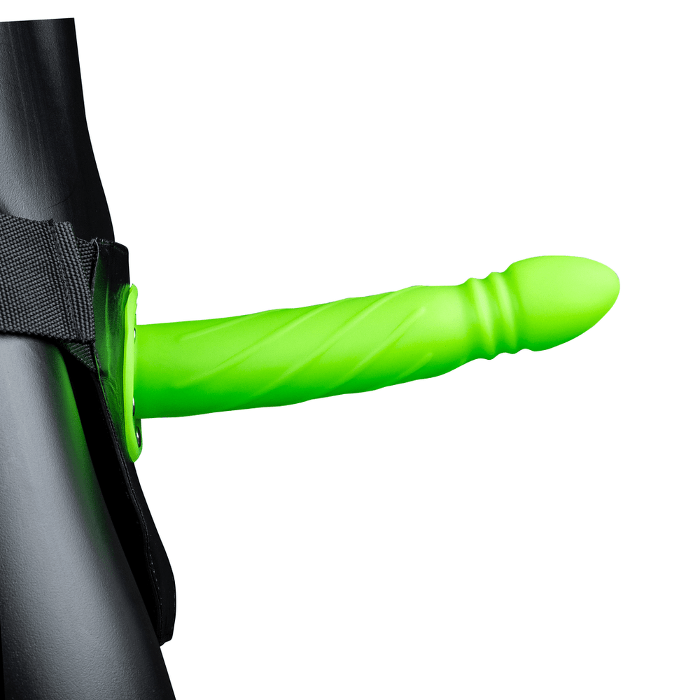 Glow in the Dark - Twisted Hollow Strap-On - 20 cm - foto 2