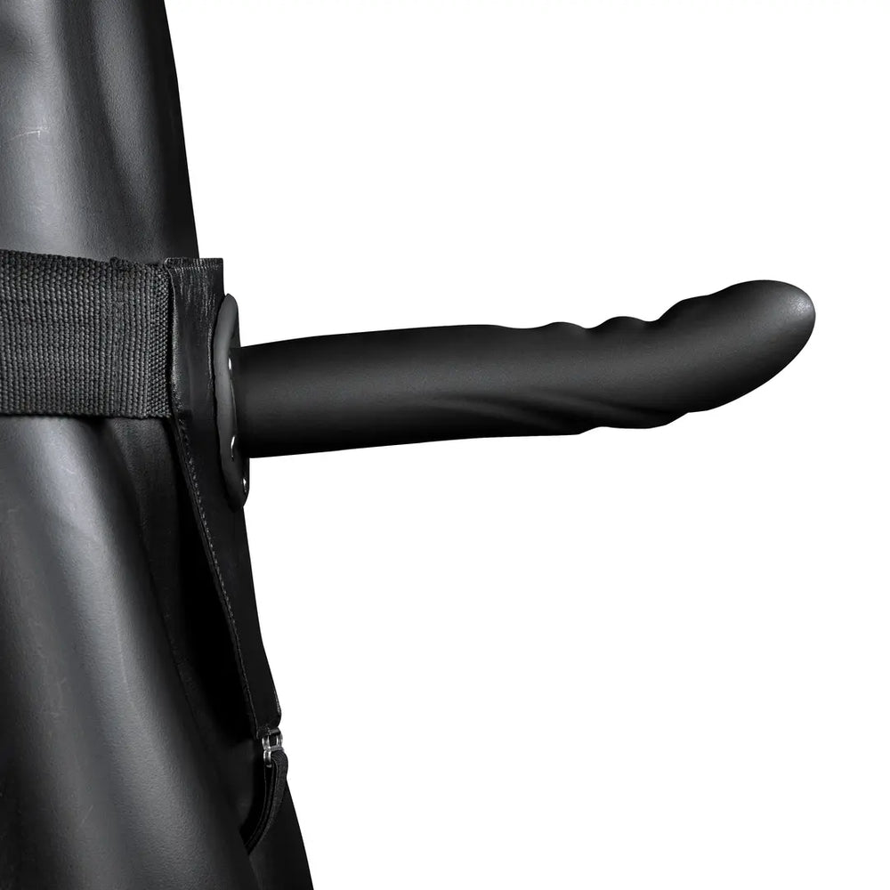 Textured Curved Hollow Strap-On - 20 cm - foto 16