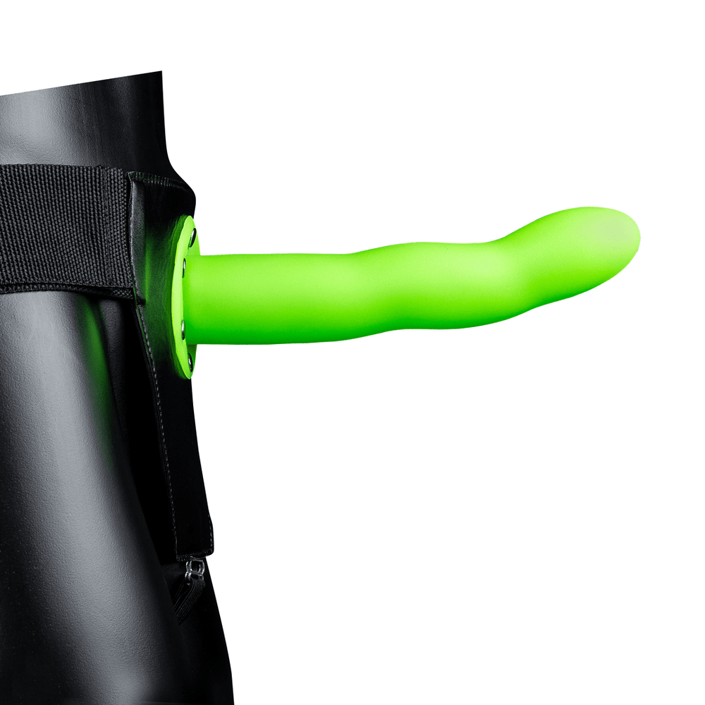 Glow in the Dark Curved Hollow Strap-On - 8 / 20 cm - foto 2