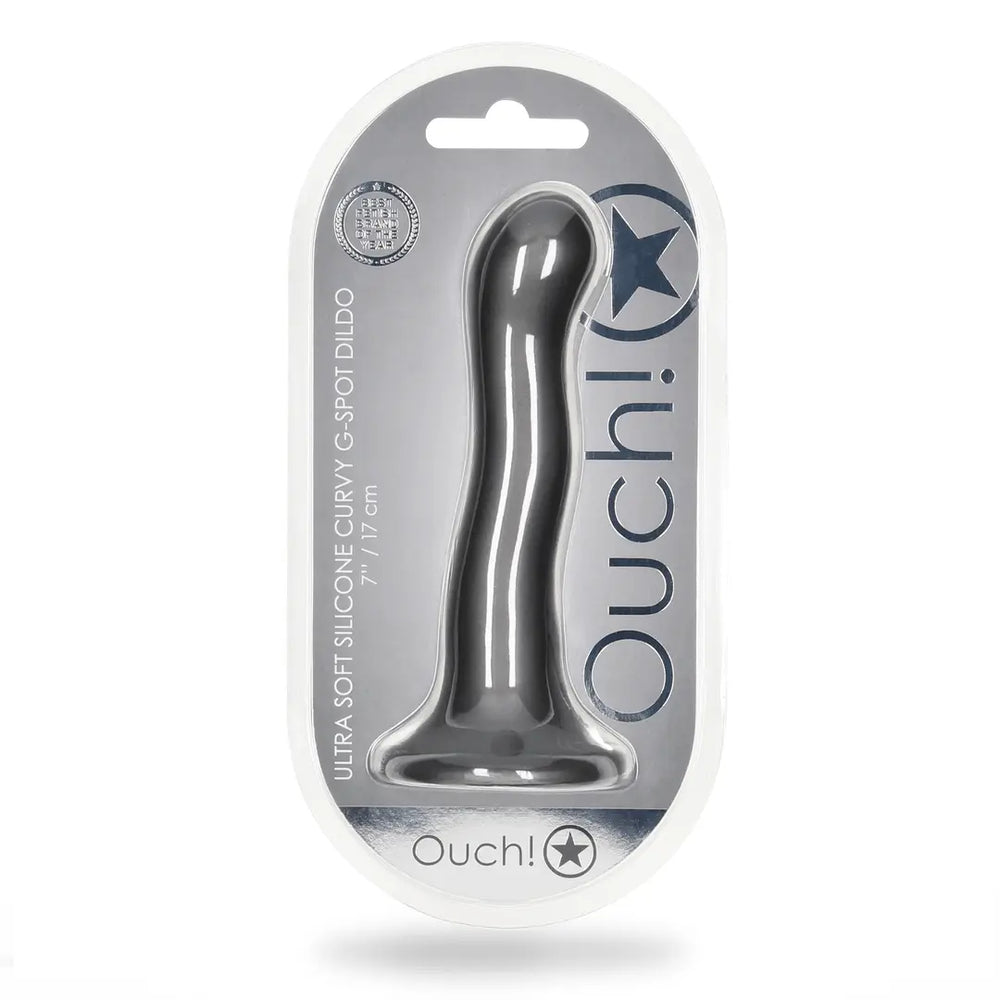 Ultra Soft Silicone Curvy G-Spot Dildo - 7'' / 17 cm - foto 5