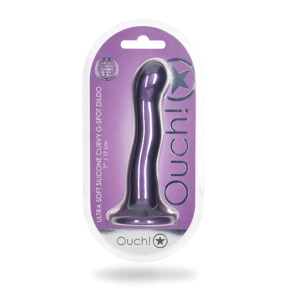 Ultra Soft Silicone Curvy G-Spot Dildo - 7'' / 17 cm - foto 13