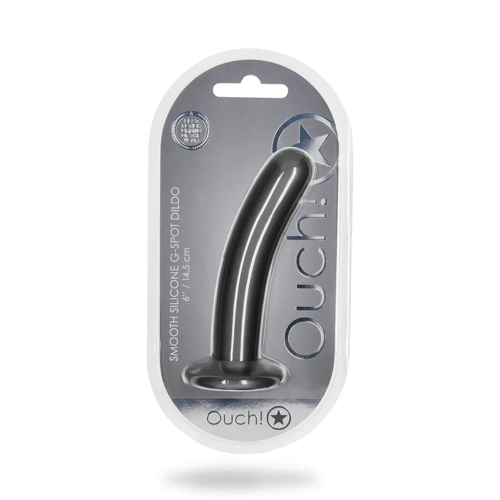 Smooth Silicone G-Spot Dildo - 6'' / 14,5 cm - foto 5