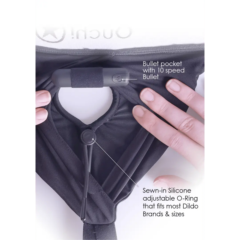 Vibrating Strap-on Thong with Adjustable Garters - foto 9