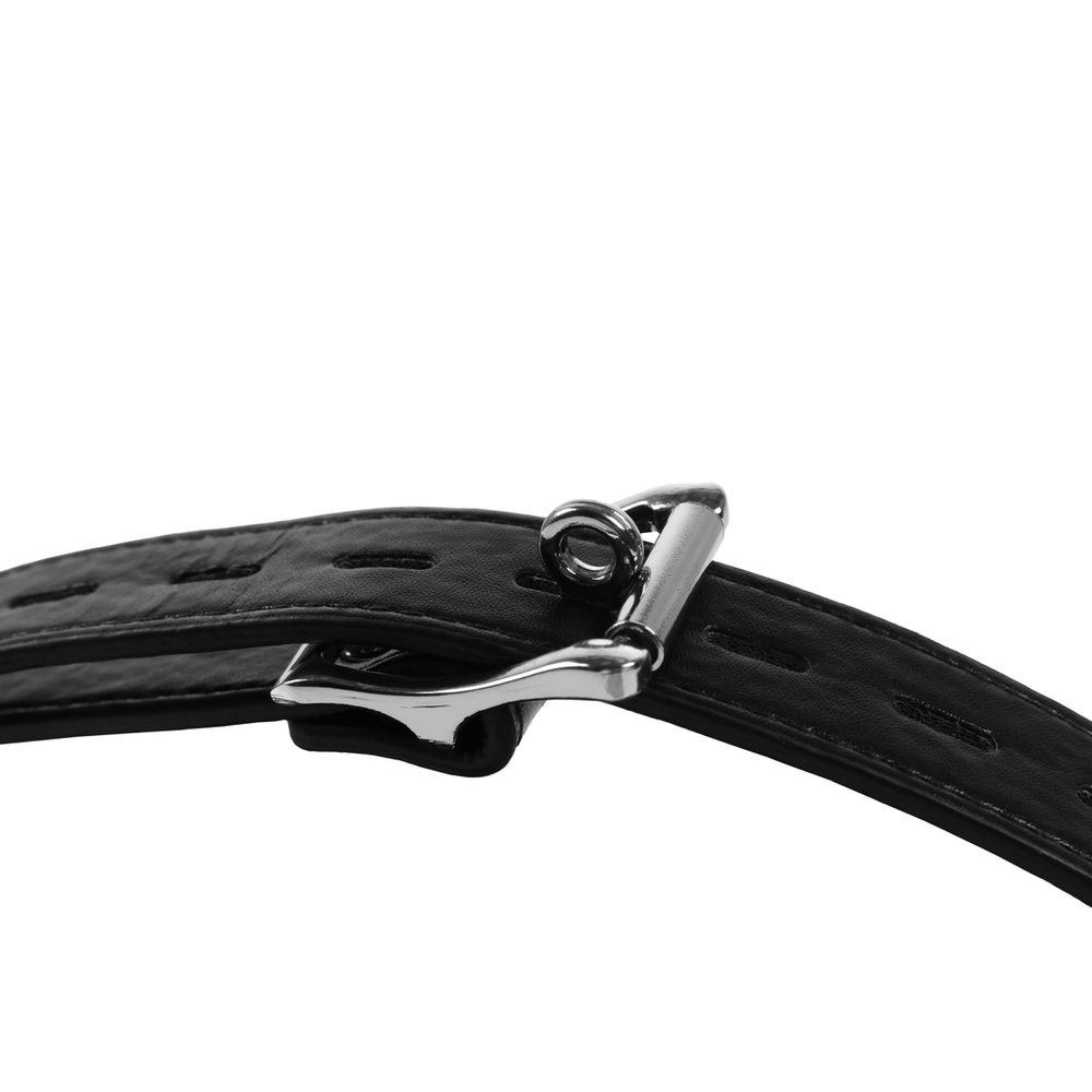 Open Mouth Gag with Plug Stopper - Black - foto 5