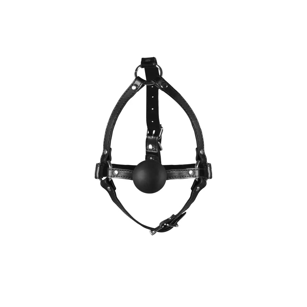 BDSM Masker met Solid Ballgagg - Zwart - foto 4