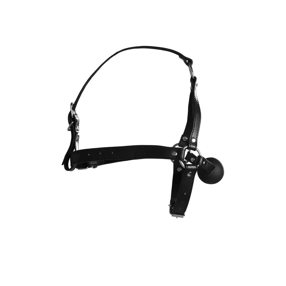 BDSM Masker met Solid Ballgagg - Zwart - foto 5