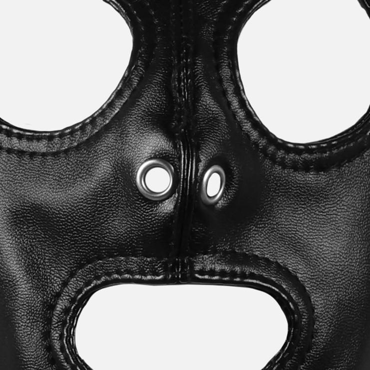 Masker with Bruine Ponytail - Zwart - foto 5
